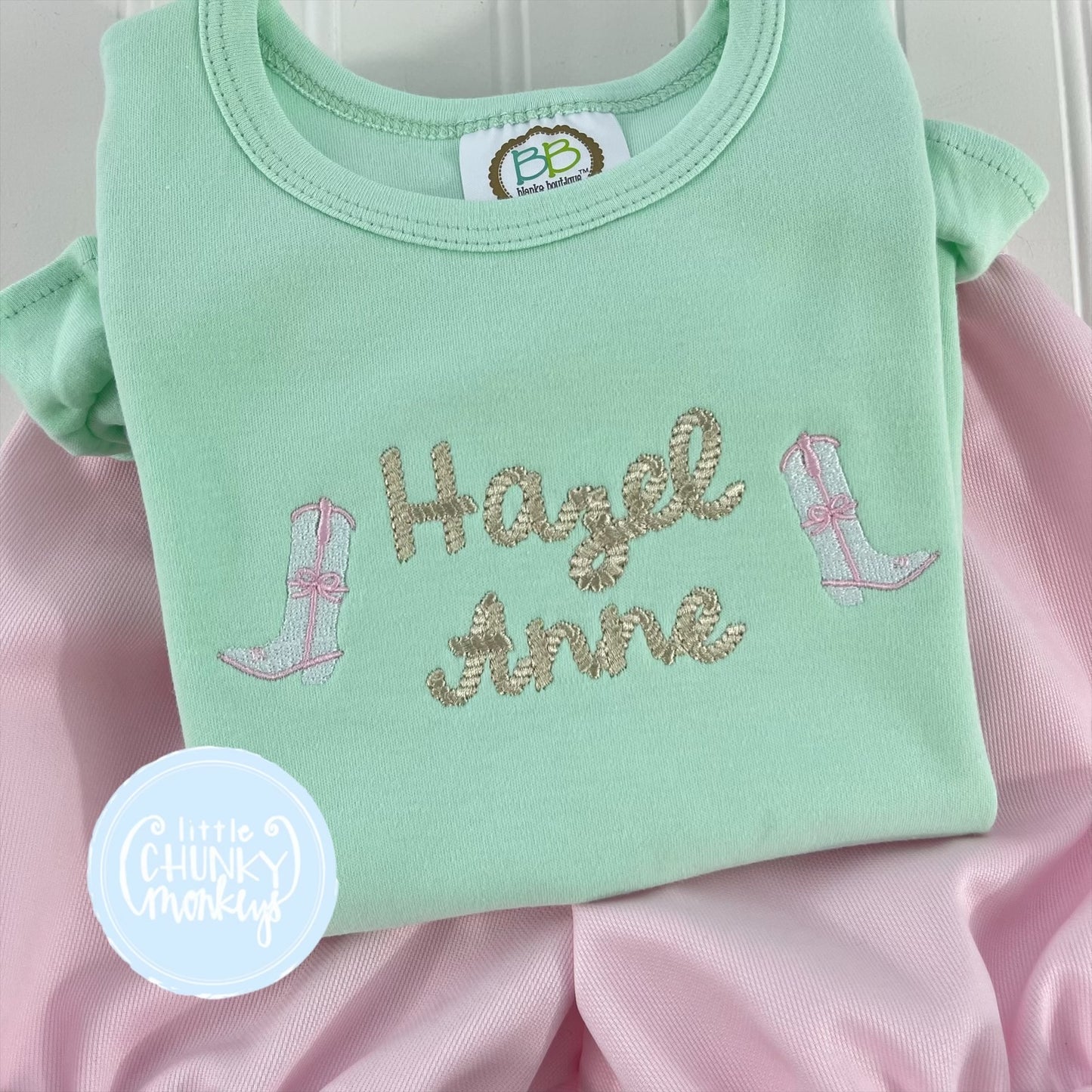 Girl Shirt - Cowgirl Boots with Rope Font