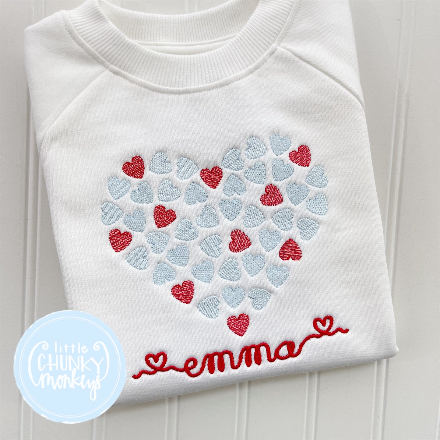 Valentine Sweatshirt Bubble - "emma" 12m