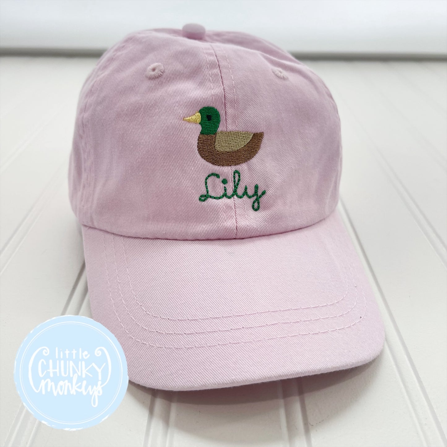 Toddler Kid Hat - Mallard Duck on Light Pink