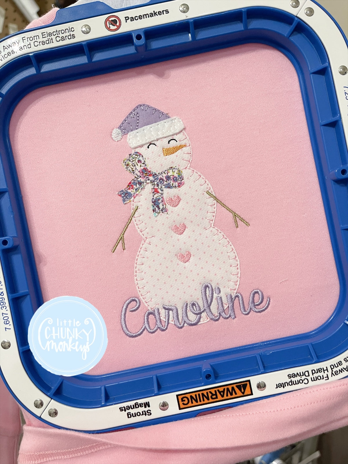 Light Pink Fitted Pajamas - Snowman