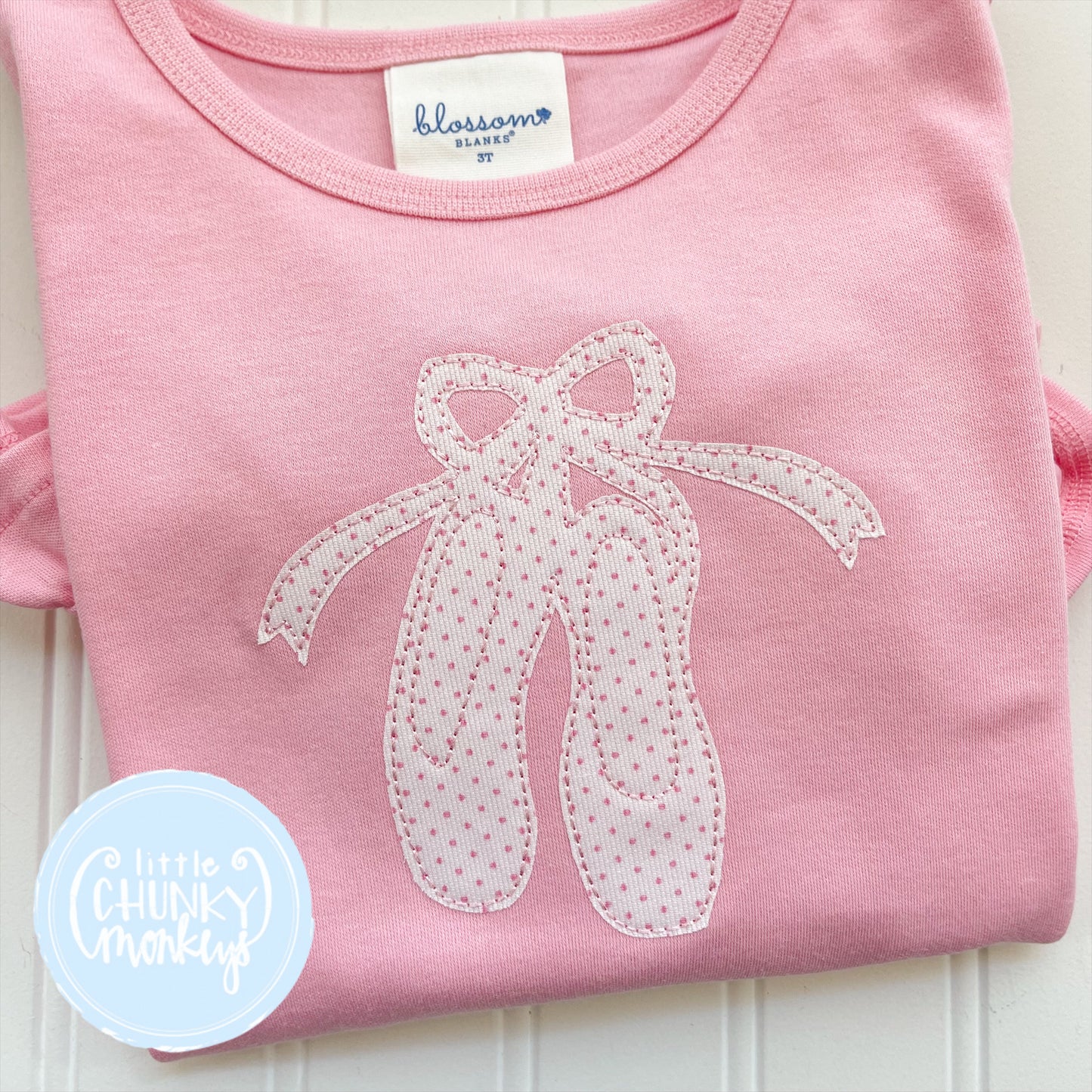Girl Shirt - Ballet Slippers on Pink