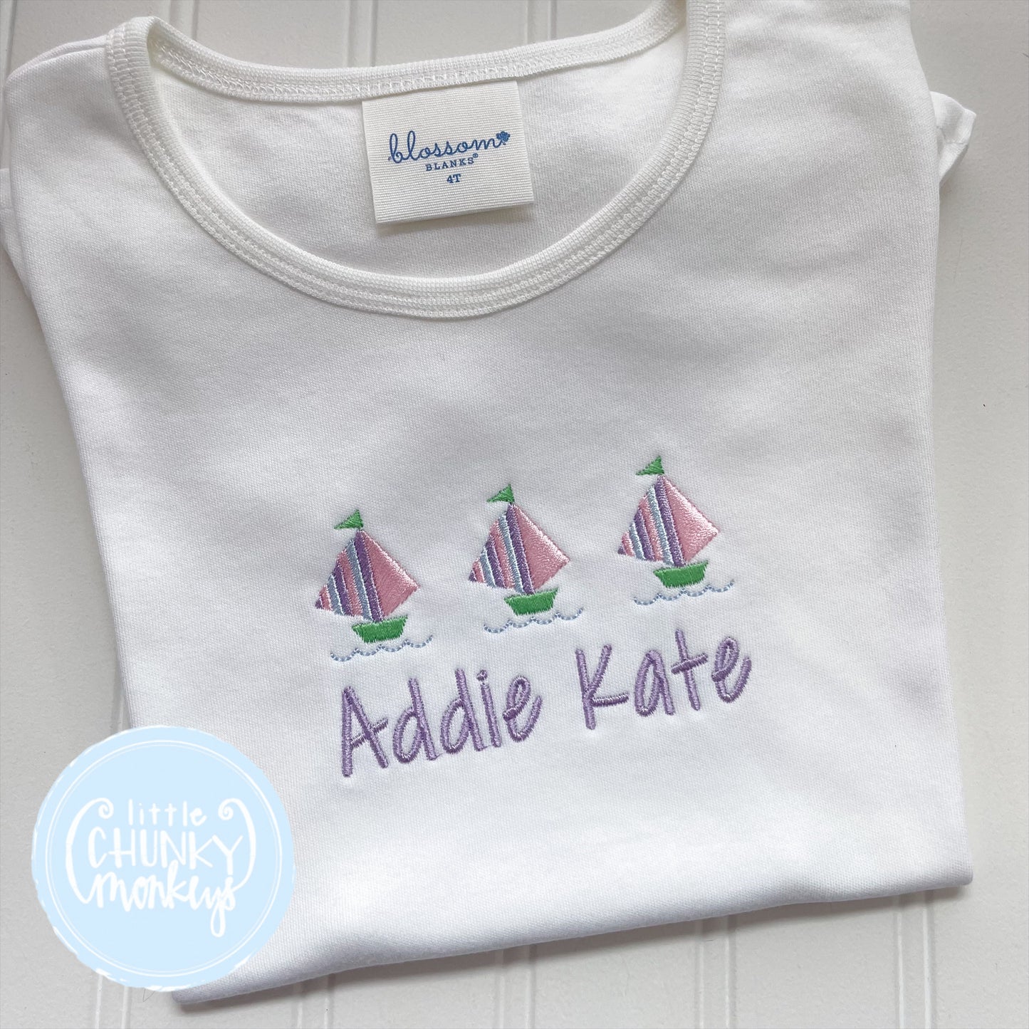 Girl Shirt - Mini Sailboat Trio