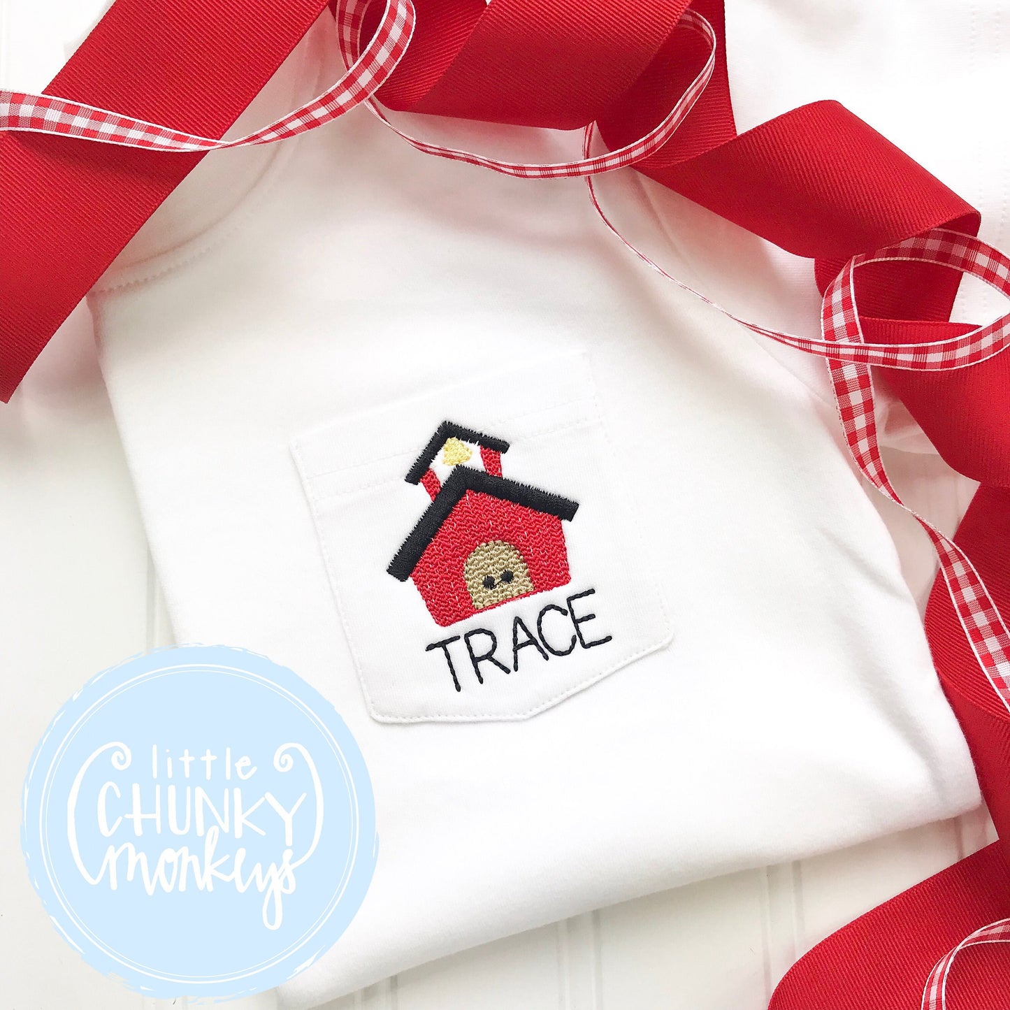 Boy Pocket Shirt - Back To School Pocket Shirt - Personalized Pocket Shirt with Mini School House