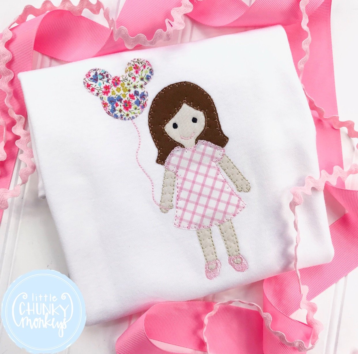 Girl outfit - Girl Shirt - Girl with Mouse Balloon