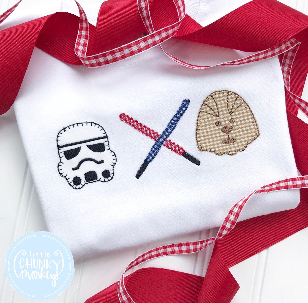Boy Shirt - Baseball Shirt - Star Wars Trio Applique Shirt