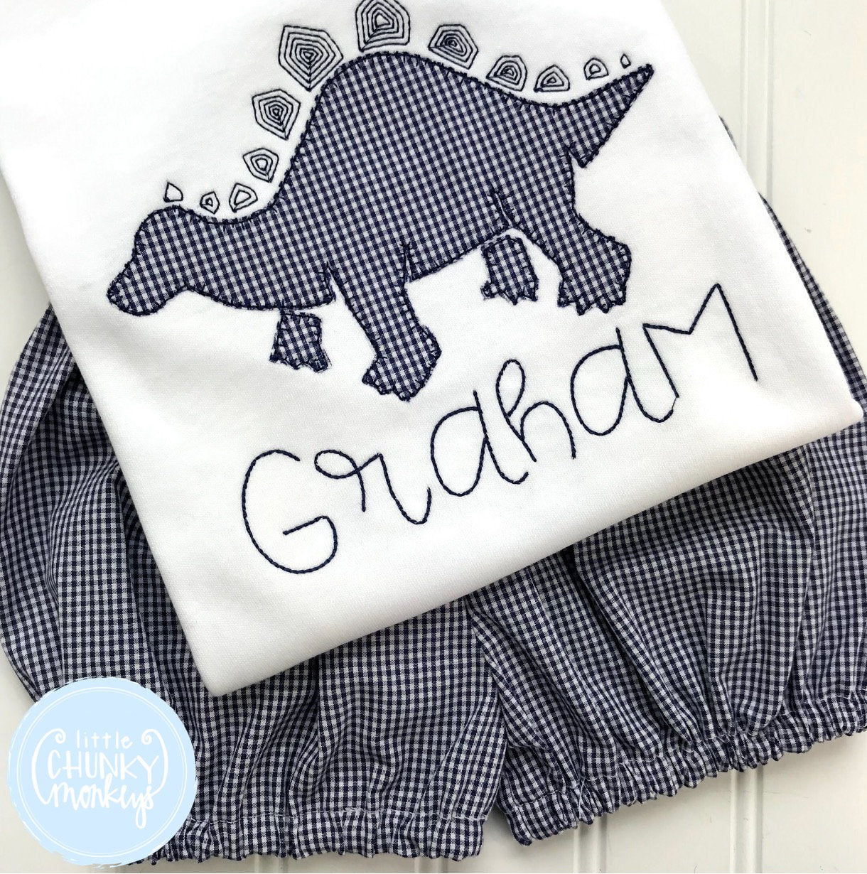 Boy Shirt - Personalized Boy Shirt - Applique Dinosaur