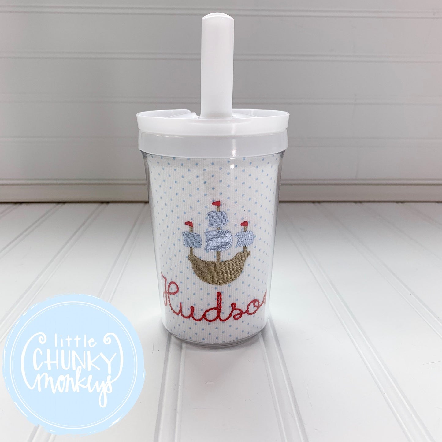 Toddler Straw Sippy Cup with Personalization