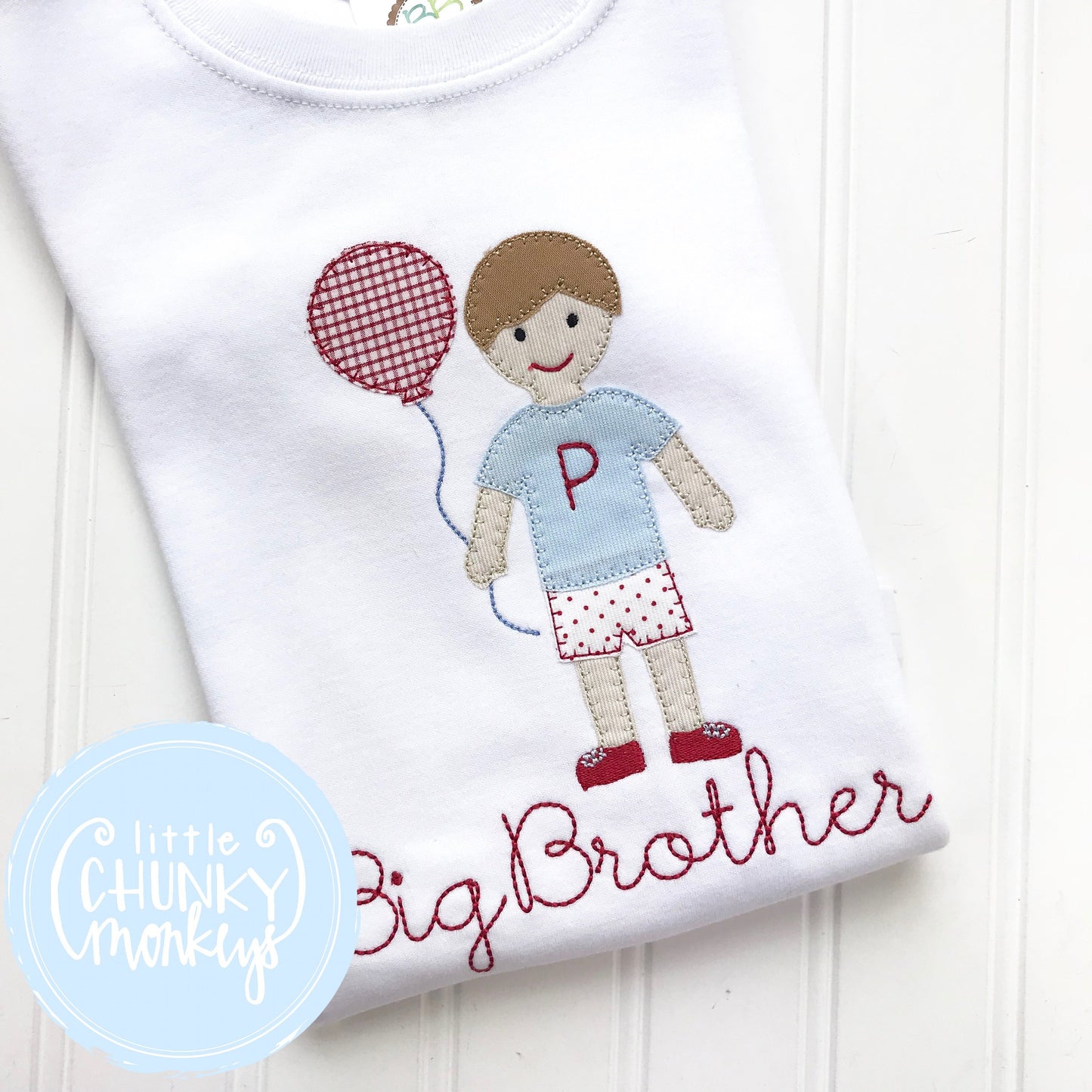 Boy Shirt -Big Brother Shirt- Boy Holding mouse Balloon