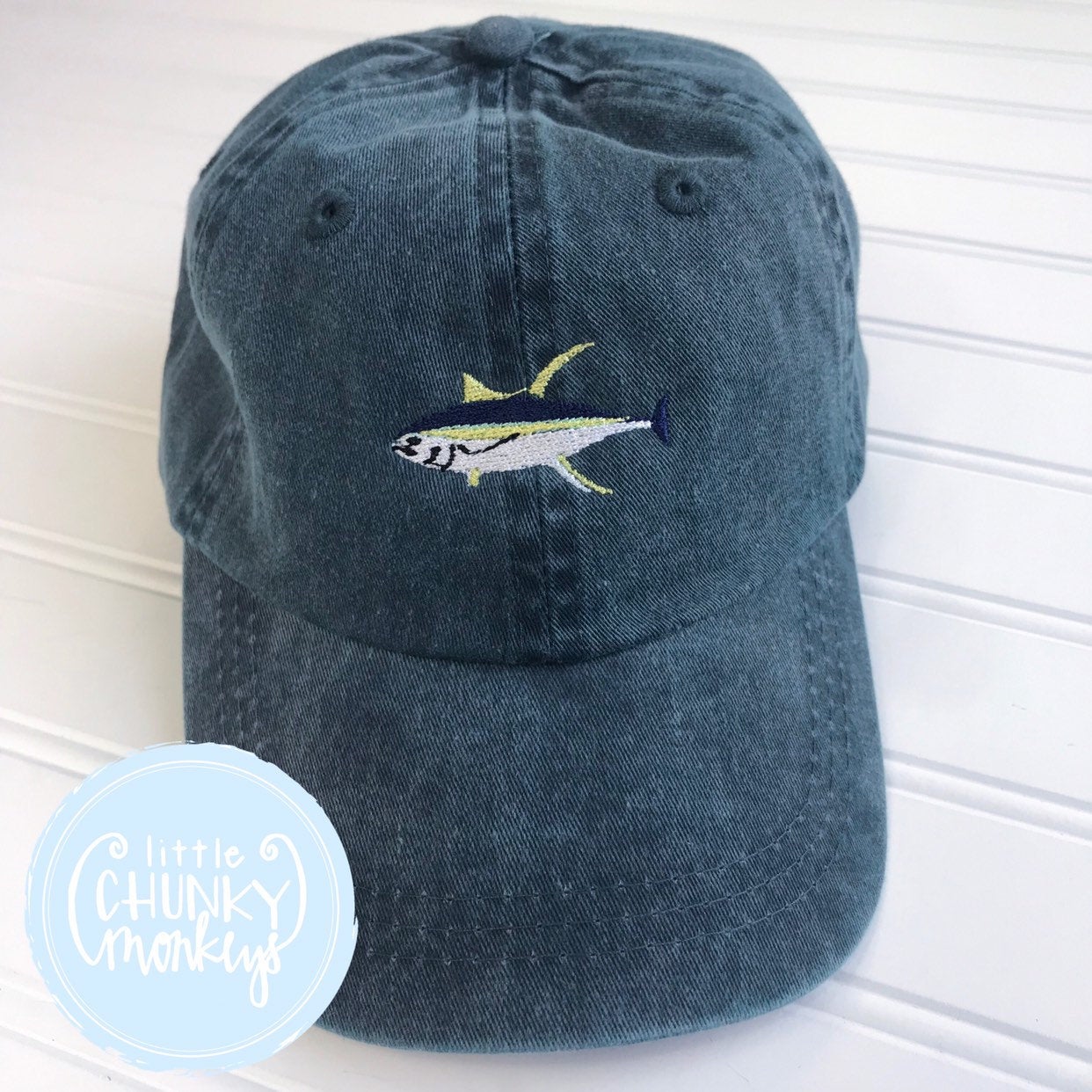 Toddler Kid Hat - Tuna Fish on Navy Hat