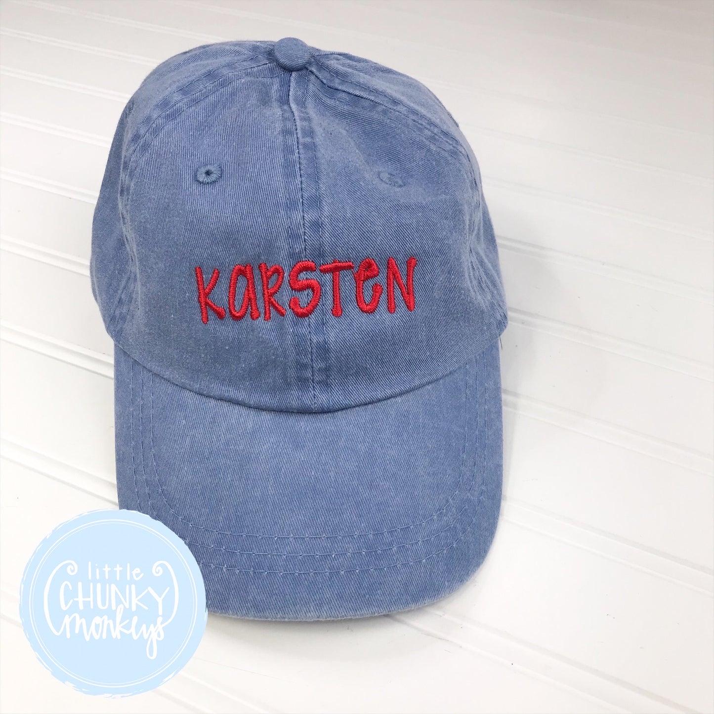 Toddler Kid Hat - Name on Light Blue Hat