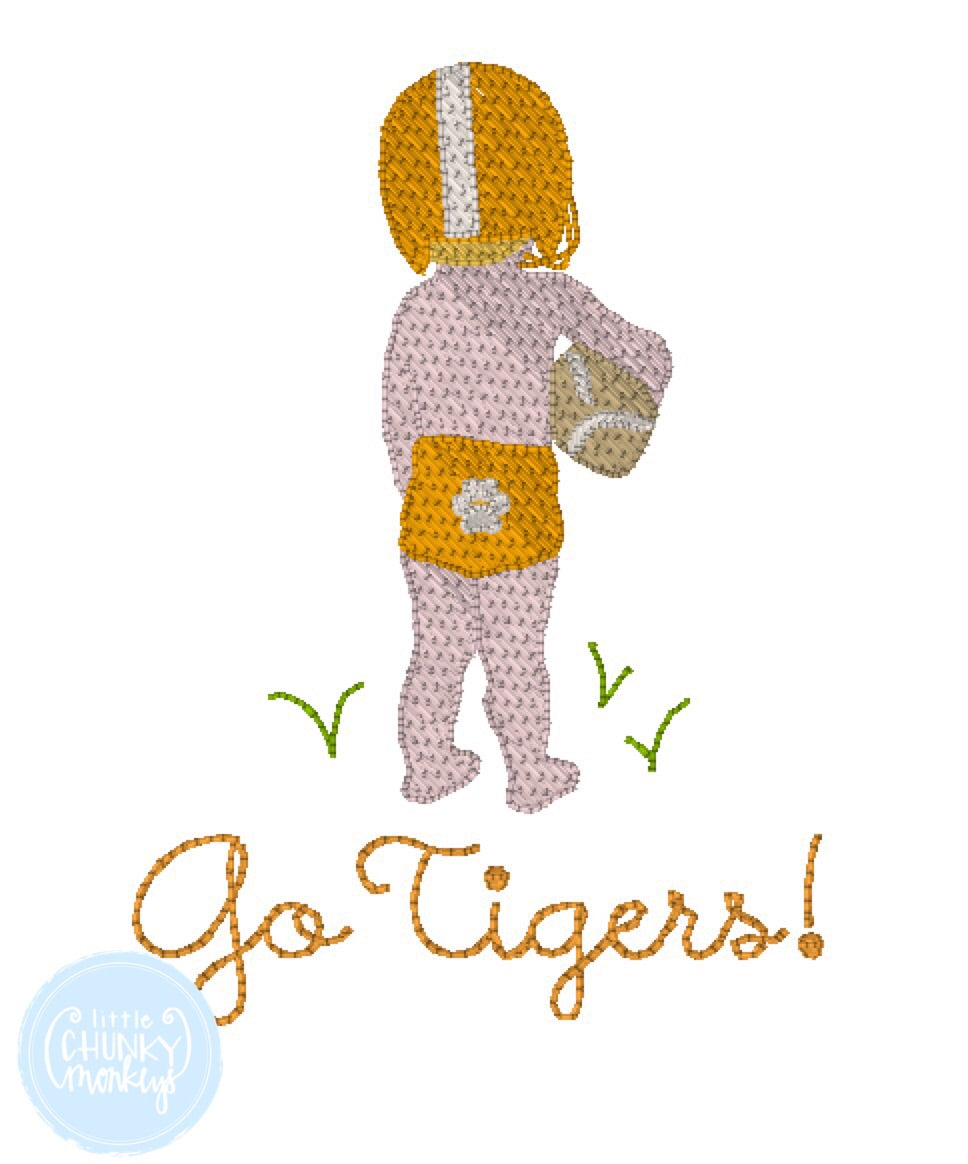 Football Shirt - Vintage Football Boy Go Tigers