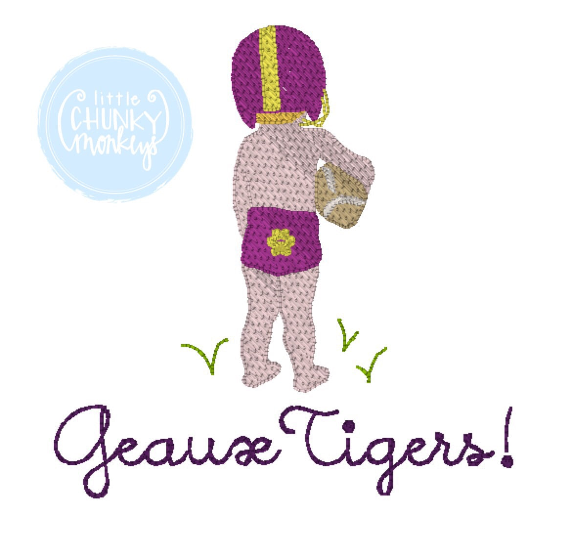 Football Shirt- Vintage Football Boy Geaux Tigers