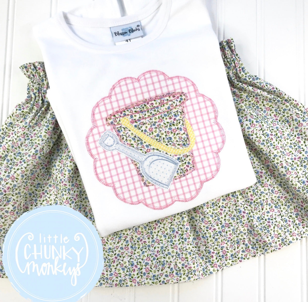 Girl Shirt - Sand-bucket Appliqué Shirt