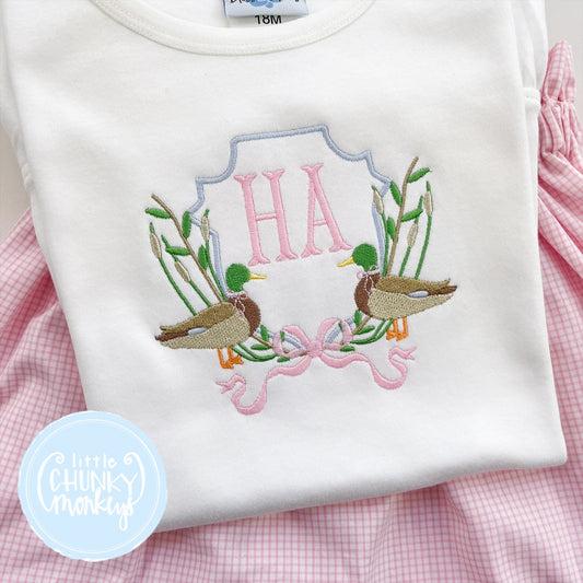 Girl Shirt - Mallard Frame with Bow