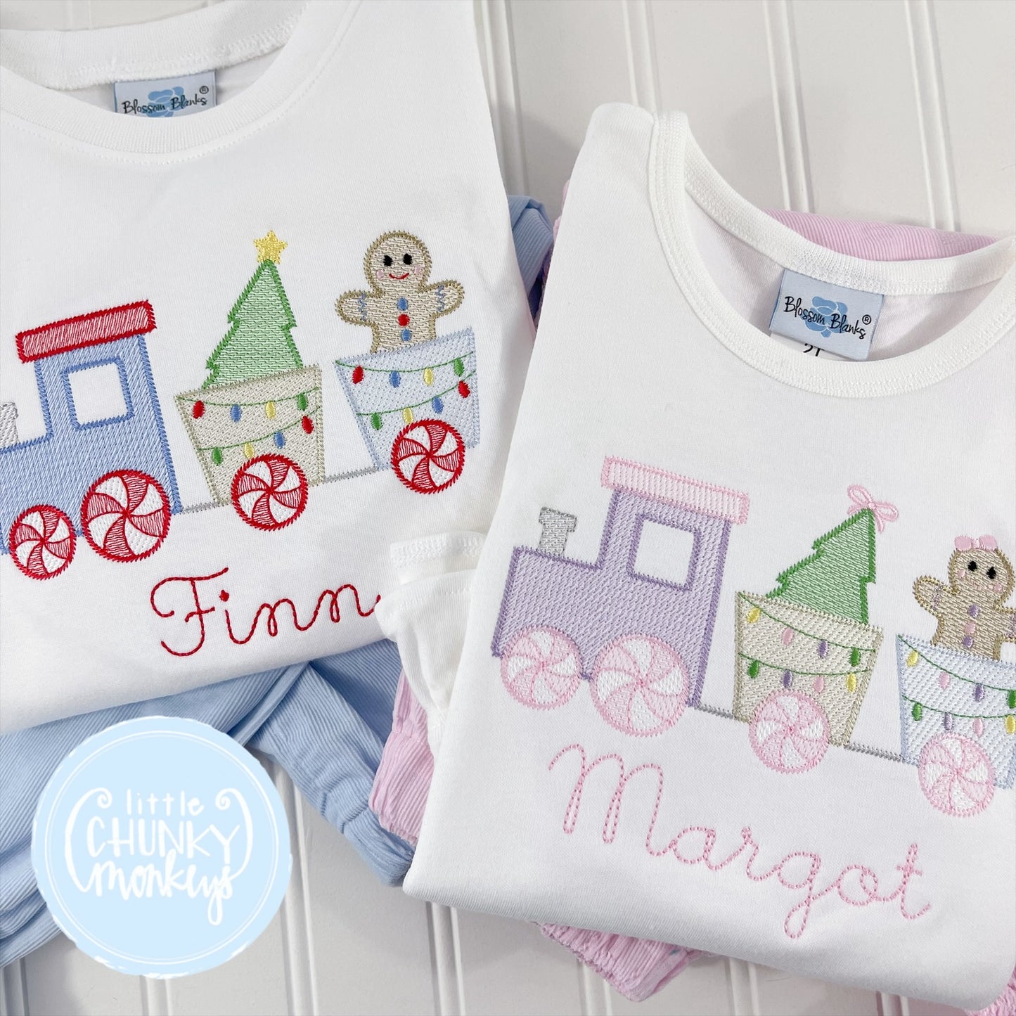 Girl Shirt - Gingerbread Train