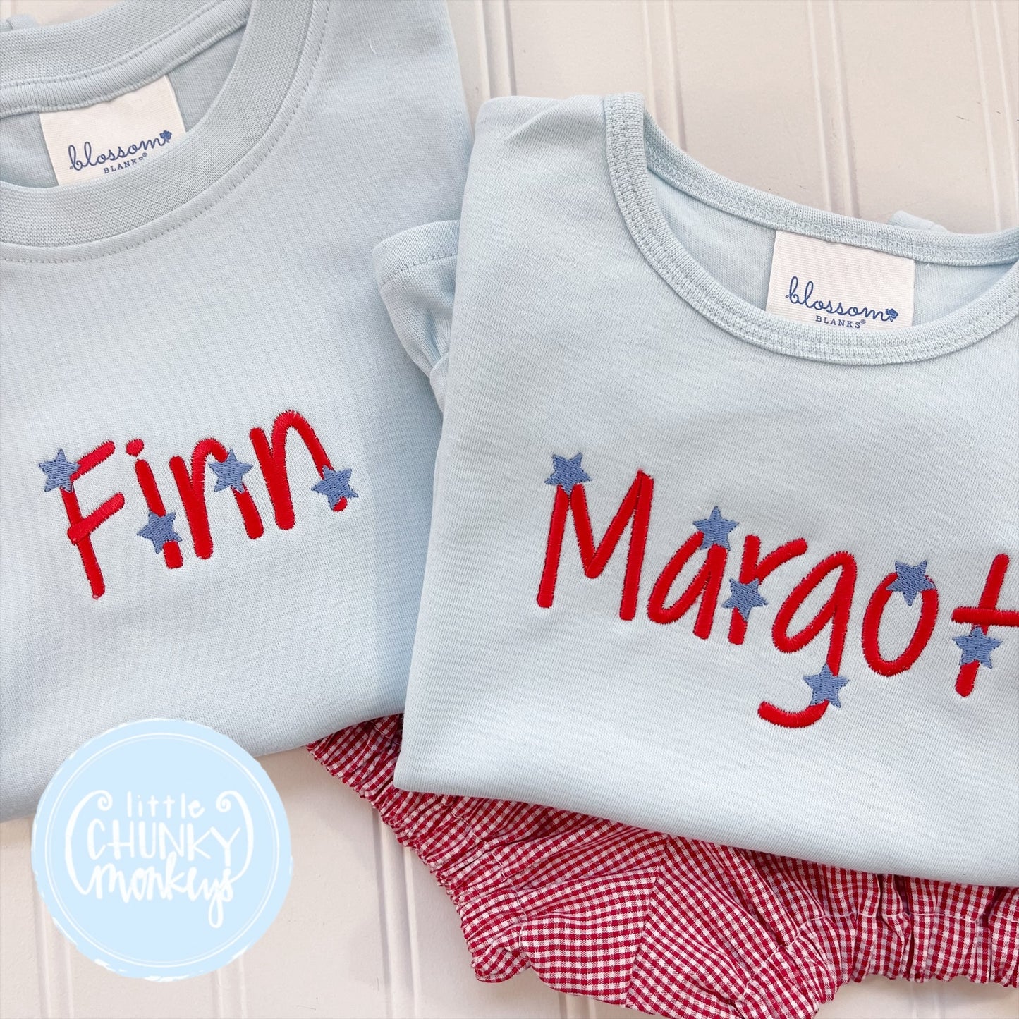 Boy Shirt- Patriotic Star Font
