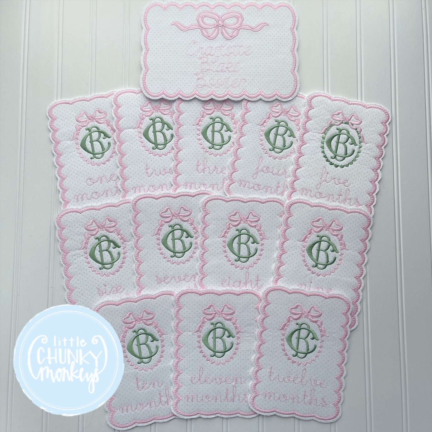 Welcome Baby Name Sign - Appliqué Bow