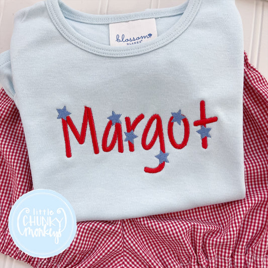 Girl Shirt- Patriotic Star Font
