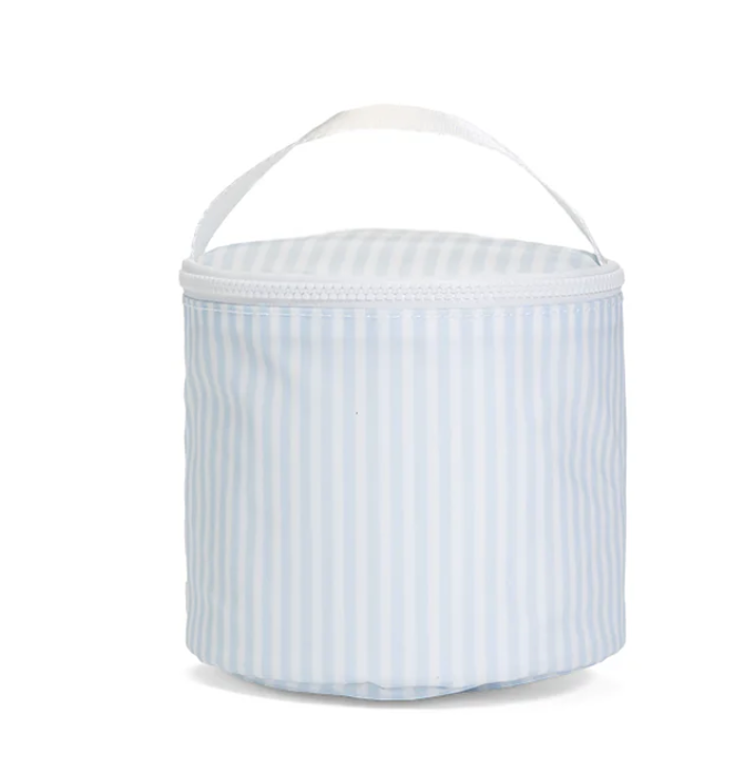 Light blue TRVL snack bag with handle