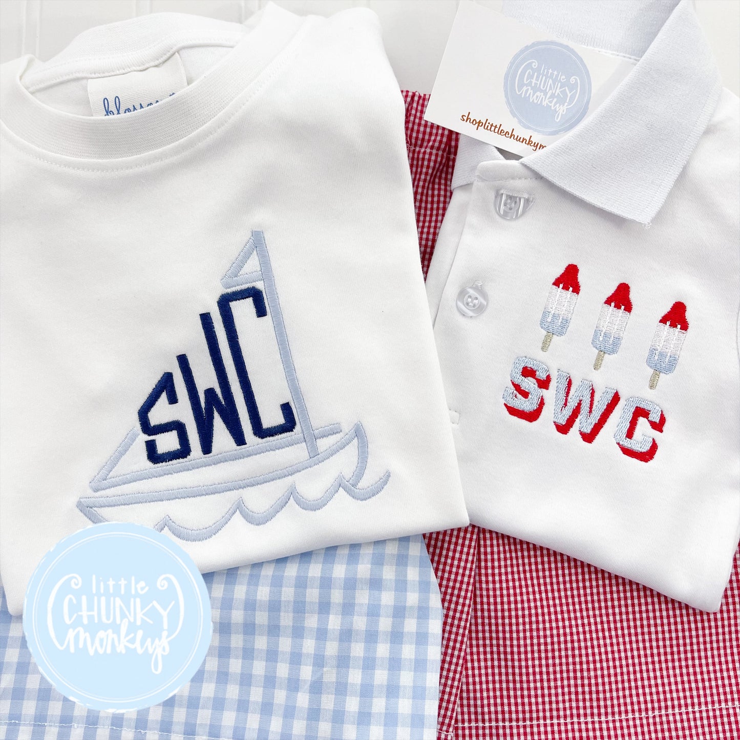 Boy Shirt - Sailboat Monogram