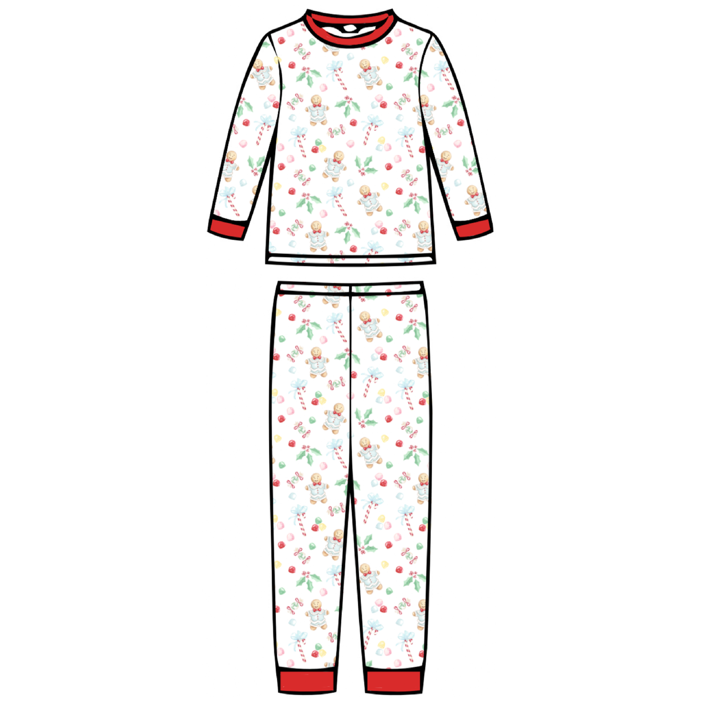 Christmas Kids Long Sleeve Fitted Sleep Set