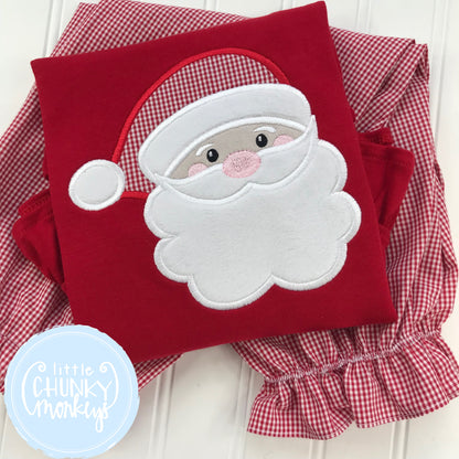 Girl Shirt - Applique Santa
