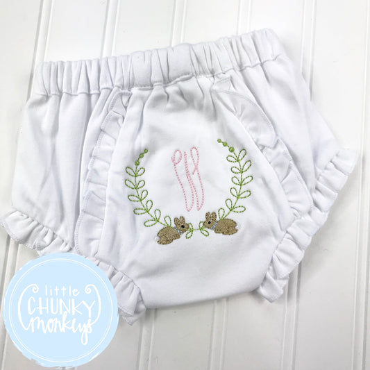 Knit Ruffle Bloomer - 0-3m "W"