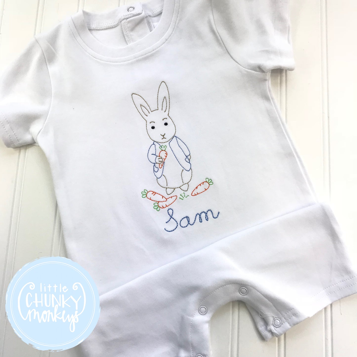 Vintage Bunny on Romper