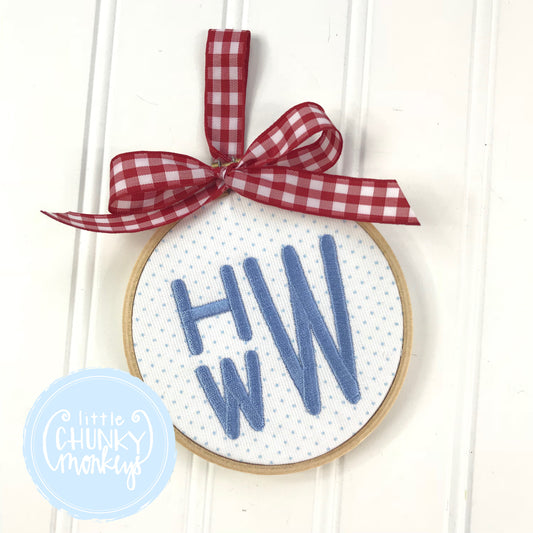 Stacked Initials Ornament