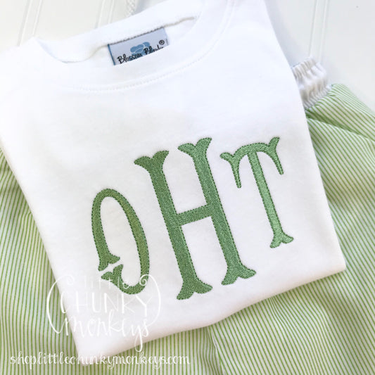 Boy Outfit - Personalized Boy Shirt - Boy Monogran Shirt in Light Green