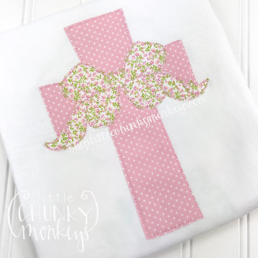 Girl Shirt - Cross with Bow