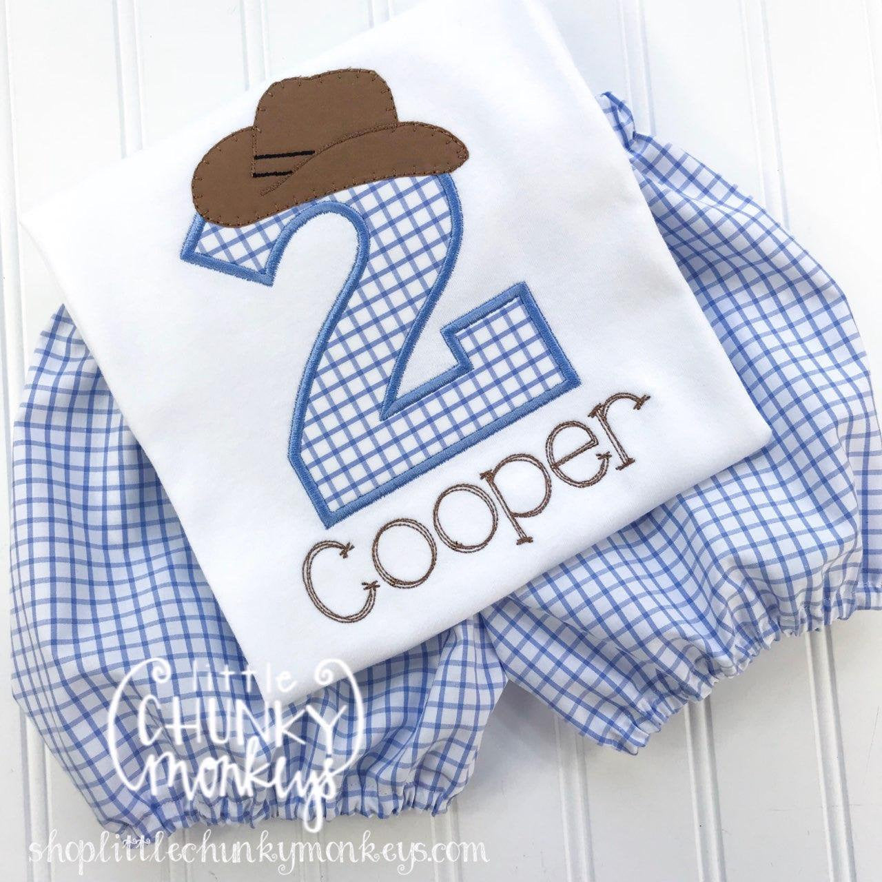 Boy Outfit - Boy Birthday Shirt - Boy Cowboy Hat Birthday Shirt