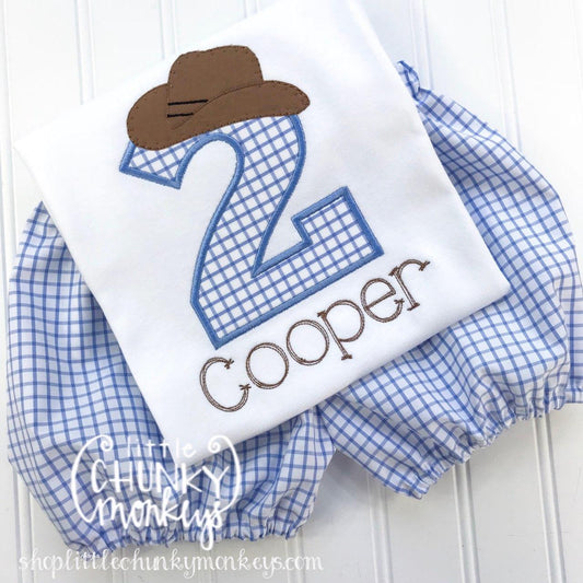Boy Outfit - Boy Birthday Shirt - Boy Cowboy Hat Birthday Shirt