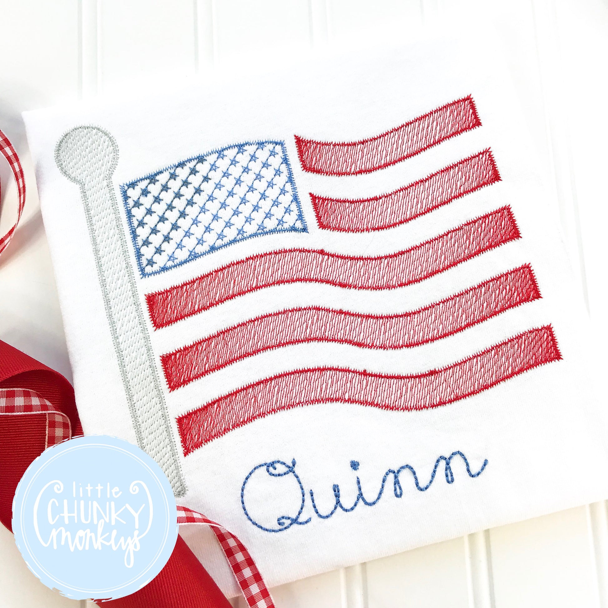 Boy Outfit - Boy Shirt - Boy Flag Pole Shirt