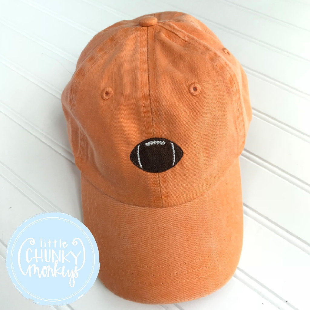 Toddler Kid Hat - Football on Orange Hat