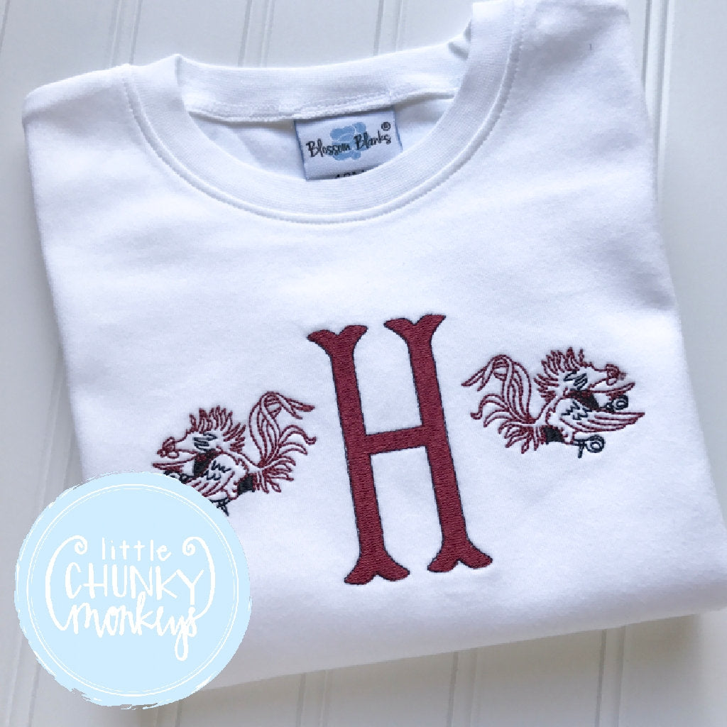Boy Outfit - Gamecocks Single Initial Monogram Shirt