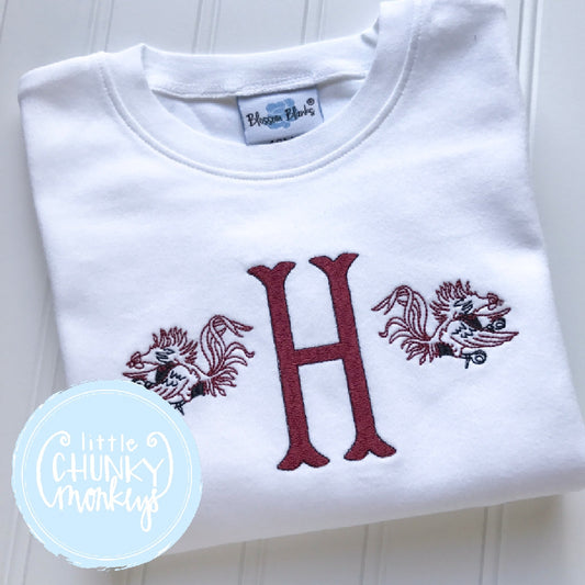 Boy Outfit - Gamecocks Single Initial Monogram Shirt