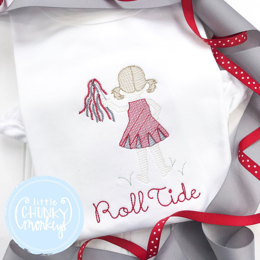 Girl outfit - Girl Shirt - Vintage Cheerleader with Personalization