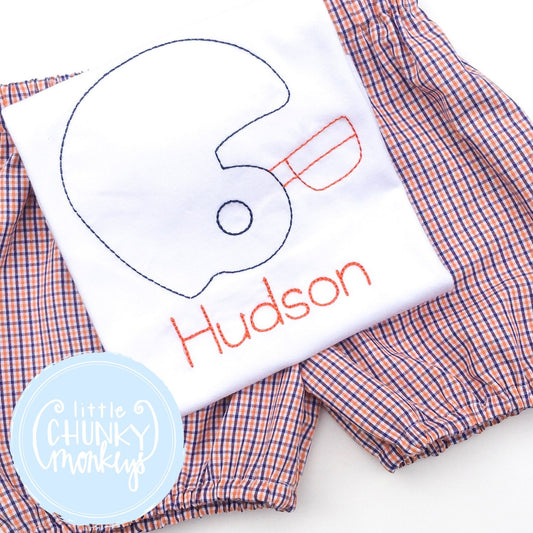 Boy Shirt - Boy Shirt - Vintage Stitched Football Helmet