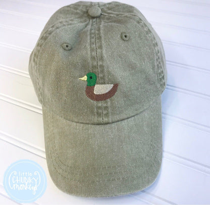 Toddler Kid Hat - Faded Olive with Mallard Duck