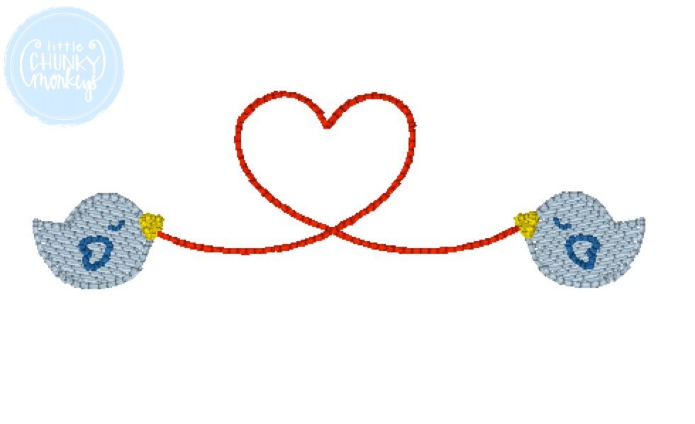 Girl Shirt- Valentine Shirt- Two Birds with heart