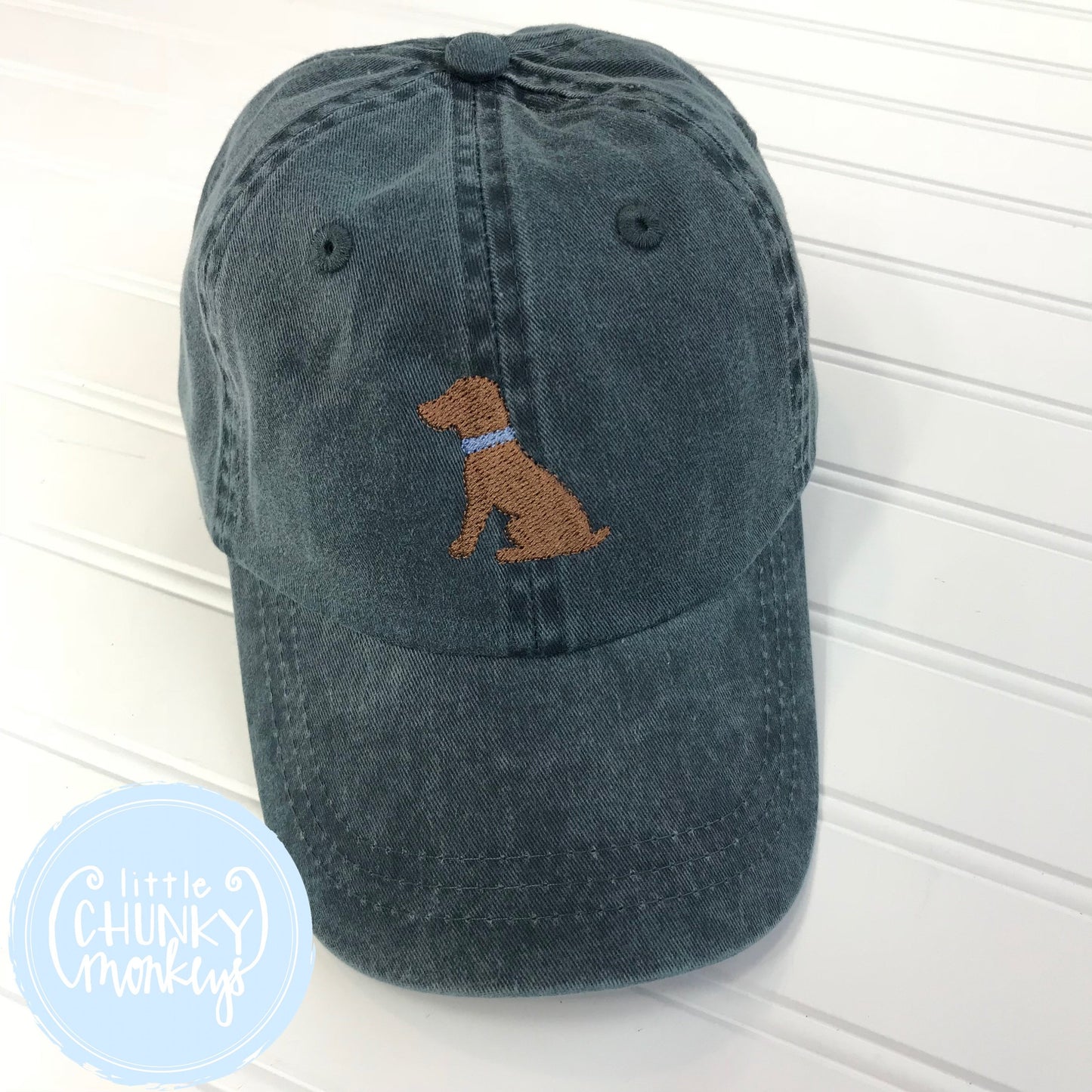 Toddler Kid Hat - Chocolate Dog on Navy