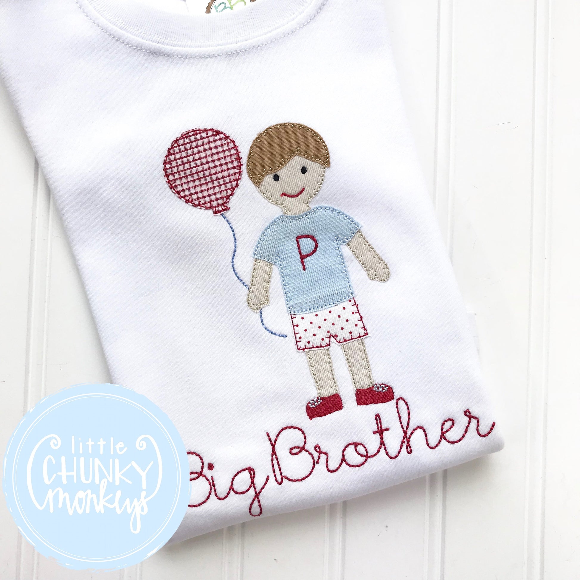 Boy Shirt -Big Brother Shirt- Boy Holding mouse Balloon
