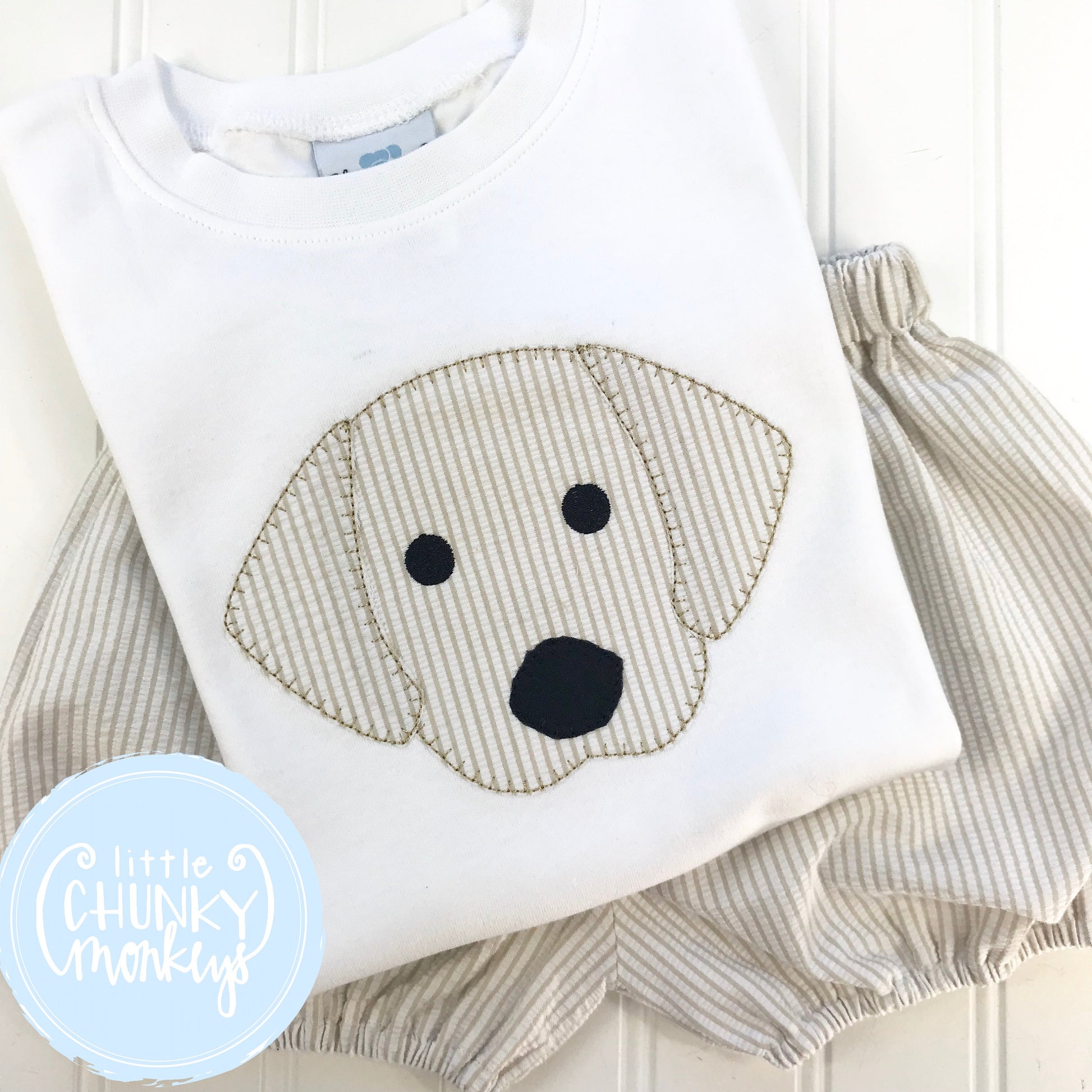 Boy Shirt -Dog Applique Shirt