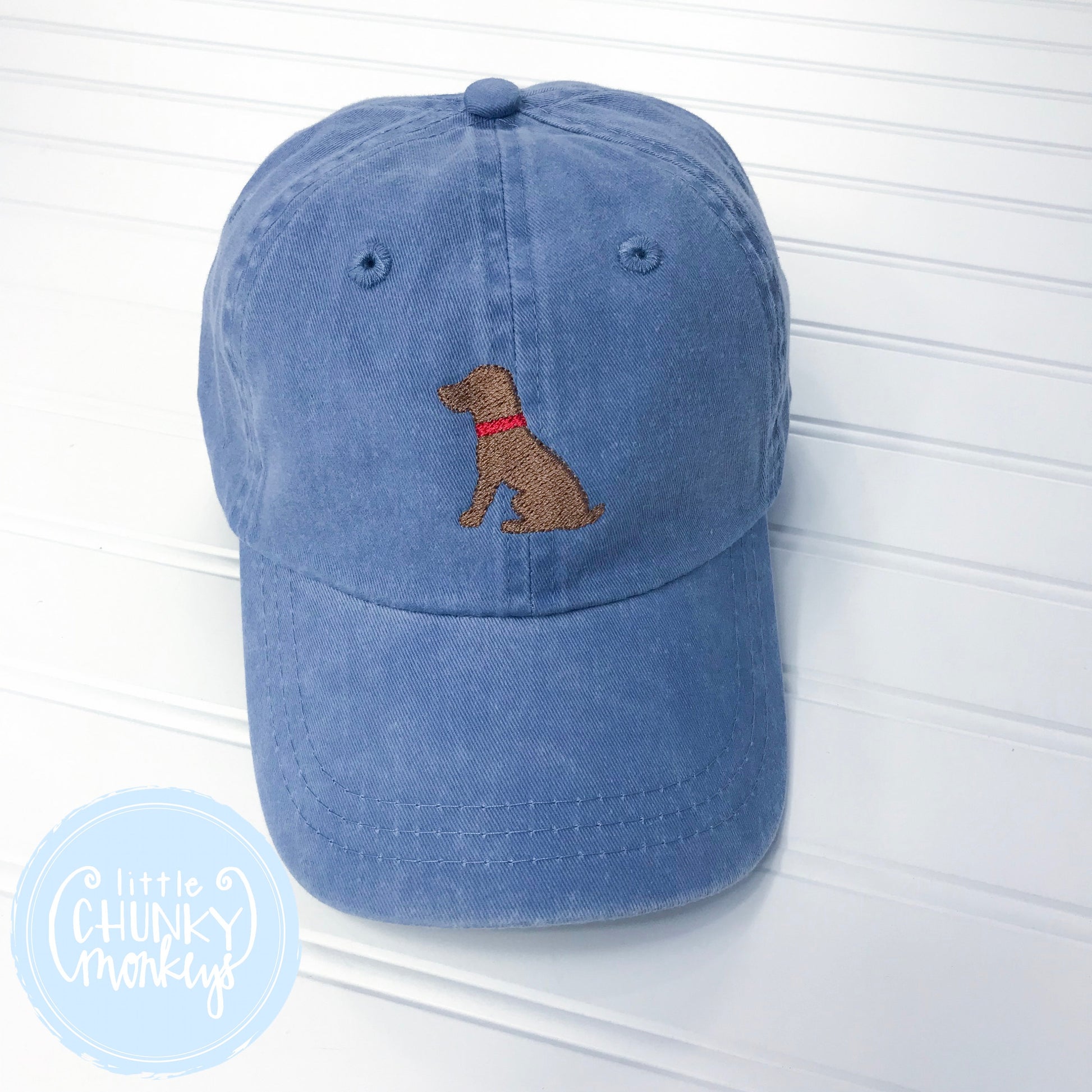 Toddler Kid Hat - Lab Puppy on Light Blue