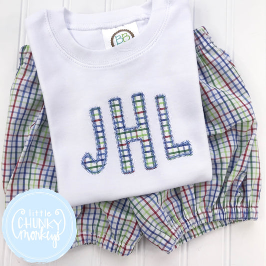 Boy Shirt -Applique Monogram