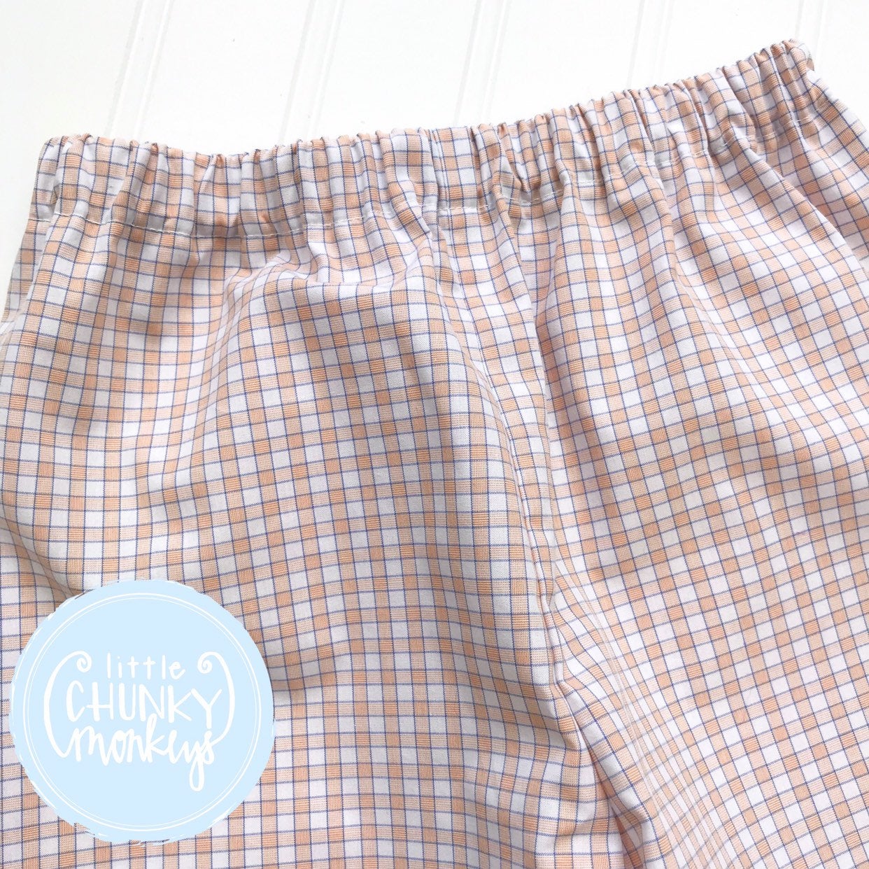 Orange & Blue Check Custom Bottoms