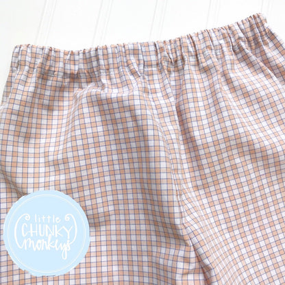 Orange & Blue Check Custom Bottoms