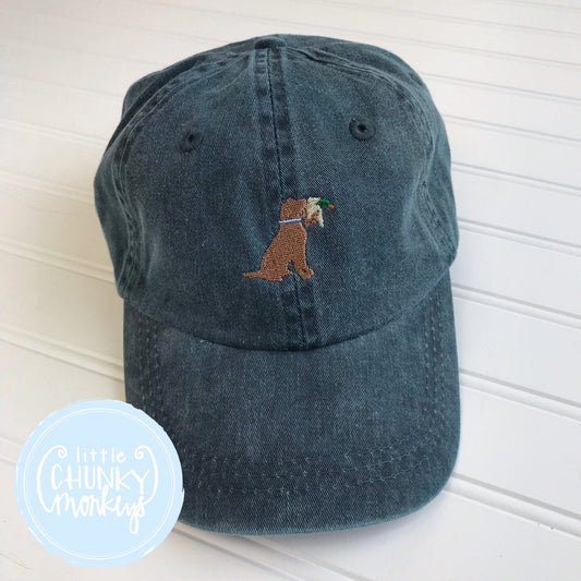Toddler Kid Hat - Duck Dog on Navy Hat