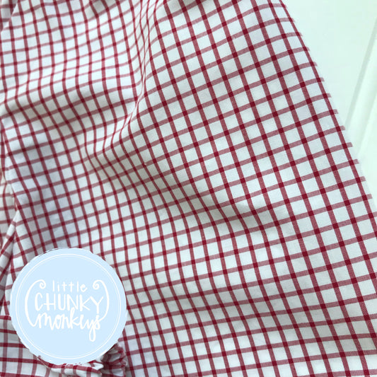 Red Windowpane Bottoms